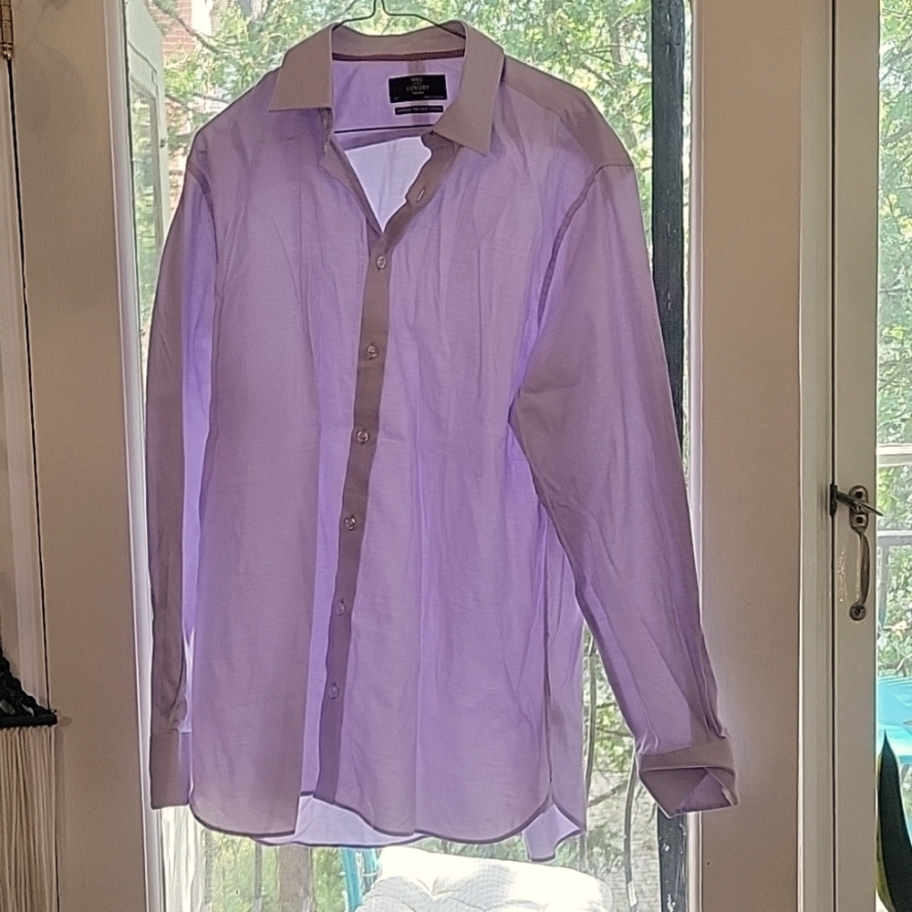 Purple, long sleeve dress shirt